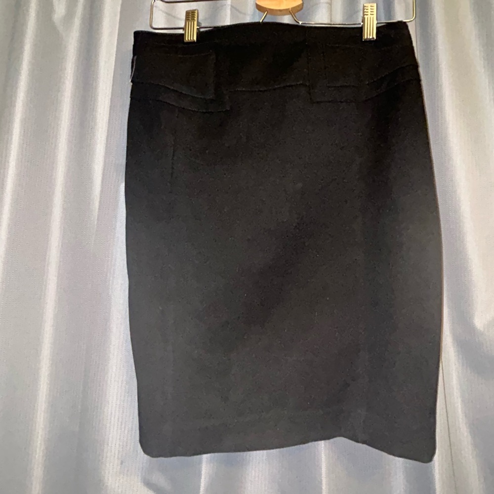 50%offw❤️ Express Stretch Black split Pencil Skirt w mock belt full lined 4 NWOT